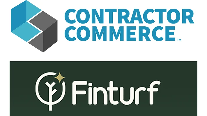 Contractor Commerce and Finturf Break the Credit Card Ceiling The logos for Contractor Commerce and Finturf.