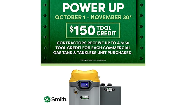 Infographic with details on A. O. Smith's Fall promotion.