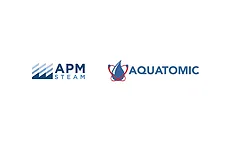 APM Steam and Aquatomic logos