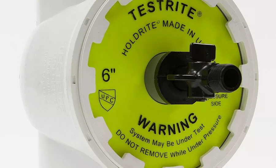 Holdrite safe, dry, fast DWV testing system