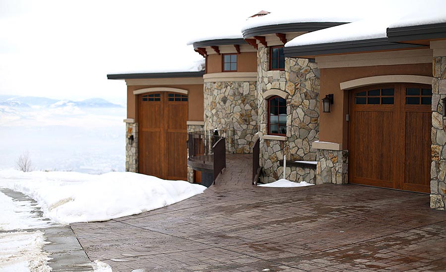 stamped concrete driveway