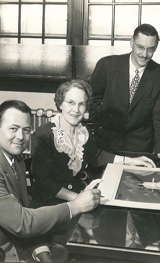 Howard G. Mullett, Elizabeth Wetherell and Gordon Owen in the 1940s