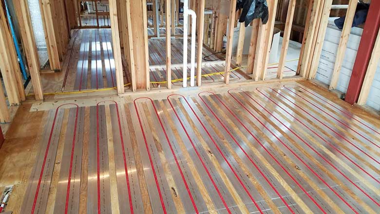 REHAU radiant floor heating system