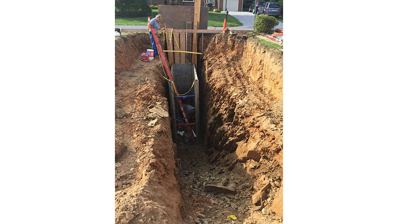 Deep trench shoring