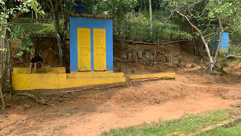 communal outhouse in Partintins, Brazil