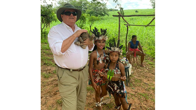 residents of the village in native dress