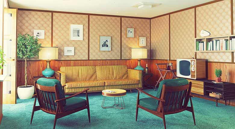 1974 living room