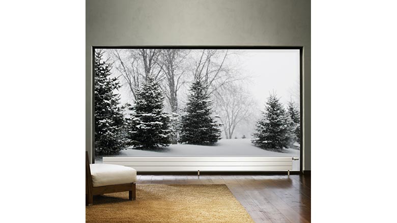 pedestal-mounted convector/radiators