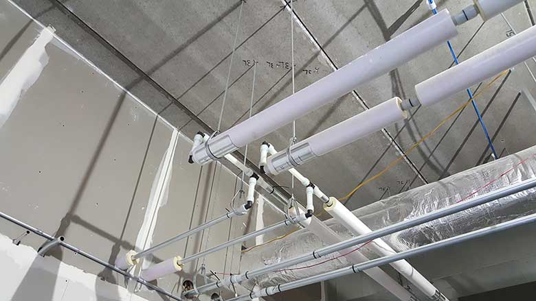 PEX in suspended-piping application