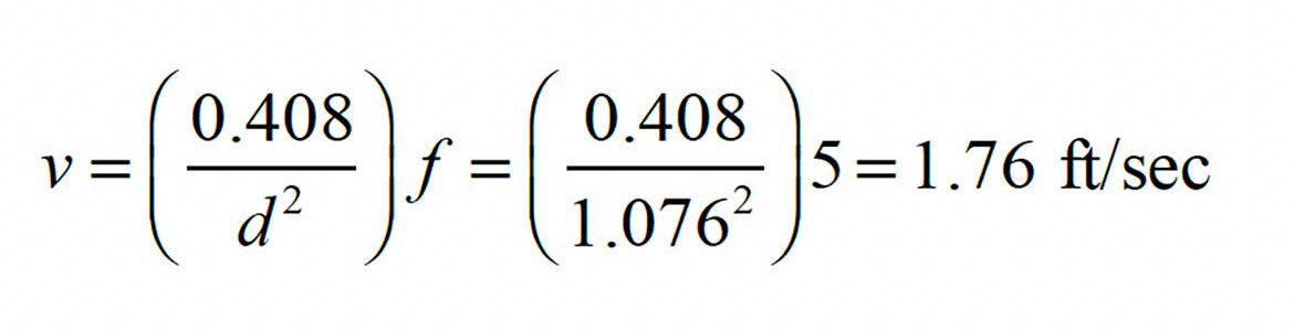 05 PME 1123 CLMN John Siegenthaler formula 02 average flow velocity