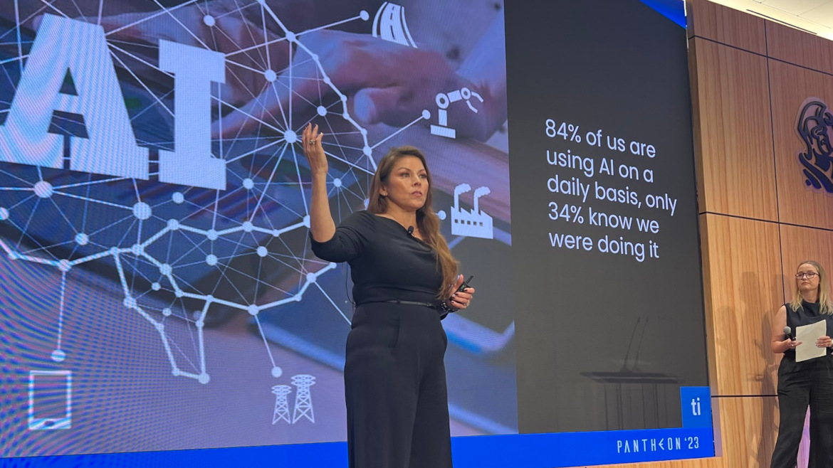 02 PM 1123 AI for Trades. Deanna Kawasaki, senior director, product management, ServiceTitan, discusses the power of AI forecasting during a breakout session at Pantheon 2023.