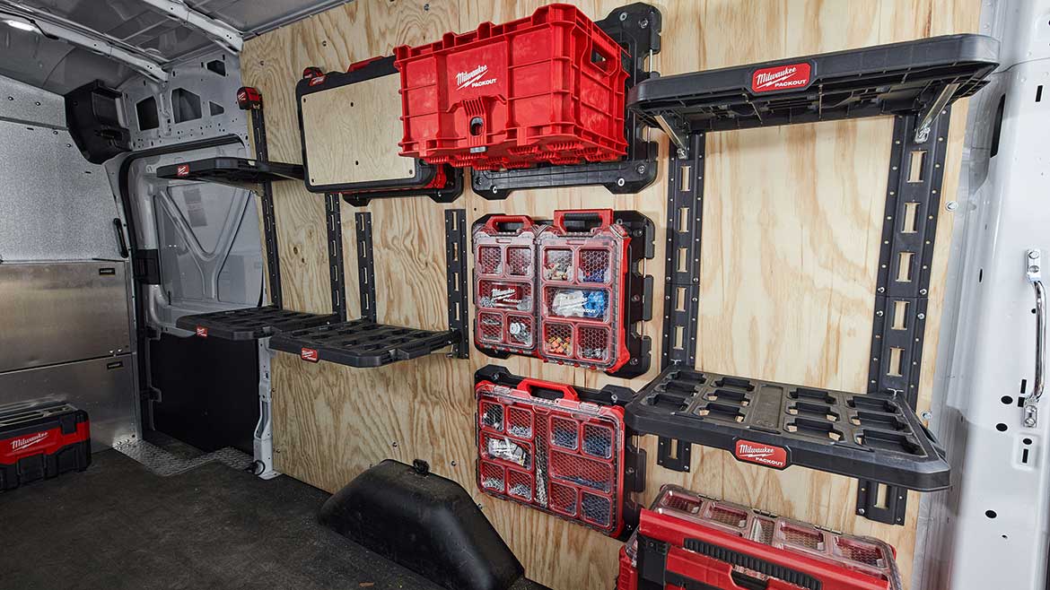 06 PM 1123 FEATURE Work Trucks Milwaukee Tool PACKOUT Racking Kits