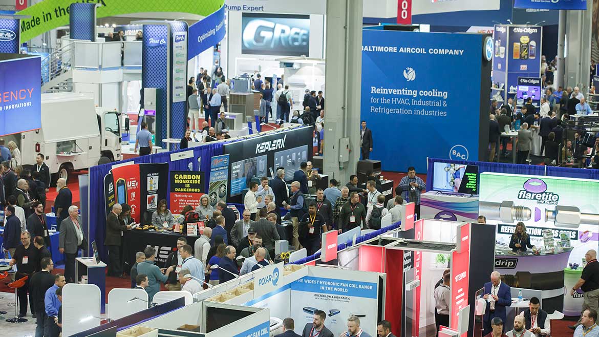 AHR Expo feature: 2023 AHR Expo in Atlanta crowds on the exhibitor floor