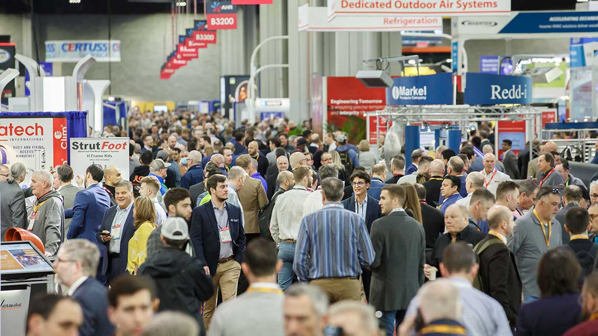 AHR Expo feature Event attendees at the 2023 AHR Expo in Atlanta