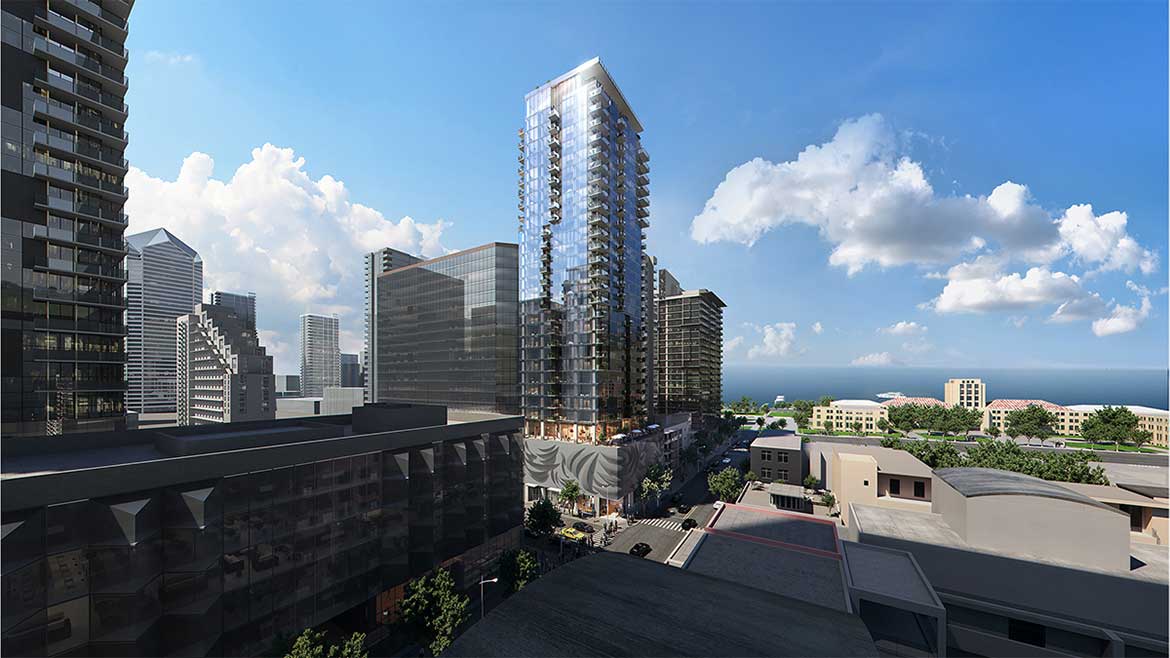 601 W. Beech Street, a 33-story residential building in San Diego, California.