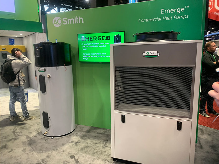 AO Smith Emerge Commercial Heat Pumps Display at AHR Expo