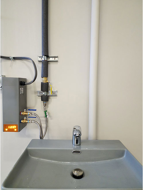 Intellihot's Legionator point-of-use system installed