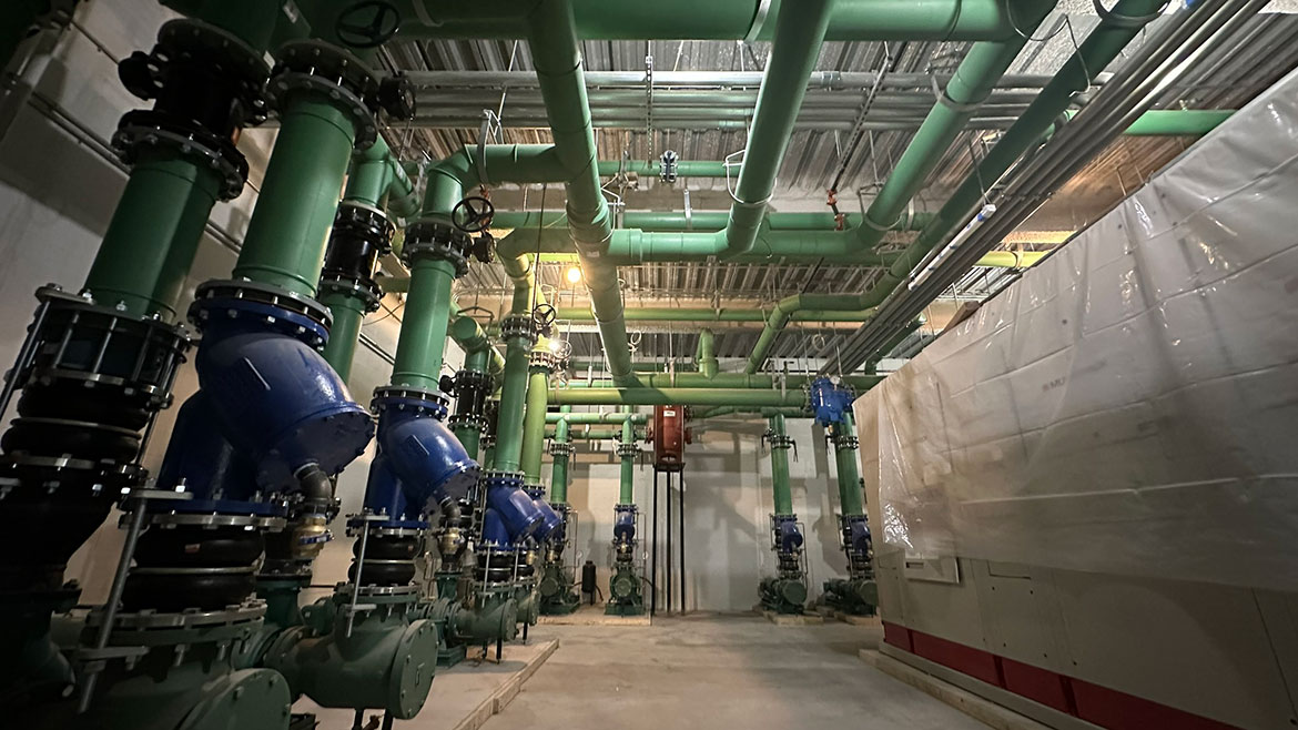 Uponor PP-RCT system overhead installation