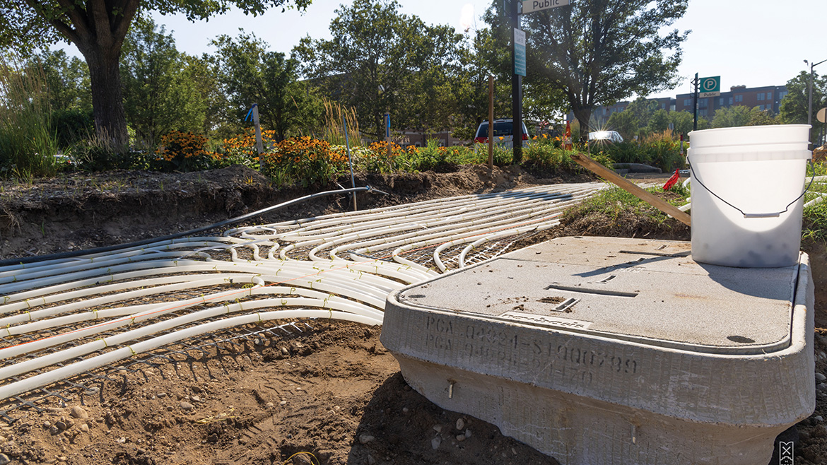 Installation of snow-melt system