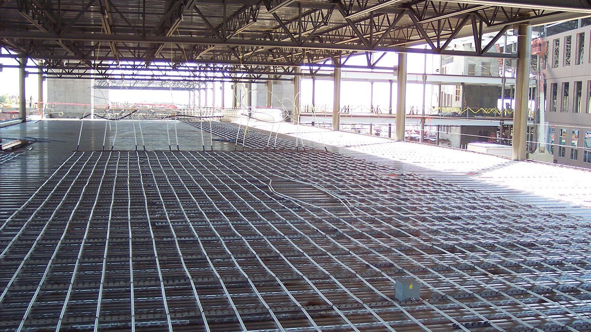 PEX that are embedded in the concrete slab