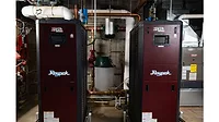 Installation of two Raypak XVer L 856 units Installation of two Raypak XVer L 856 units