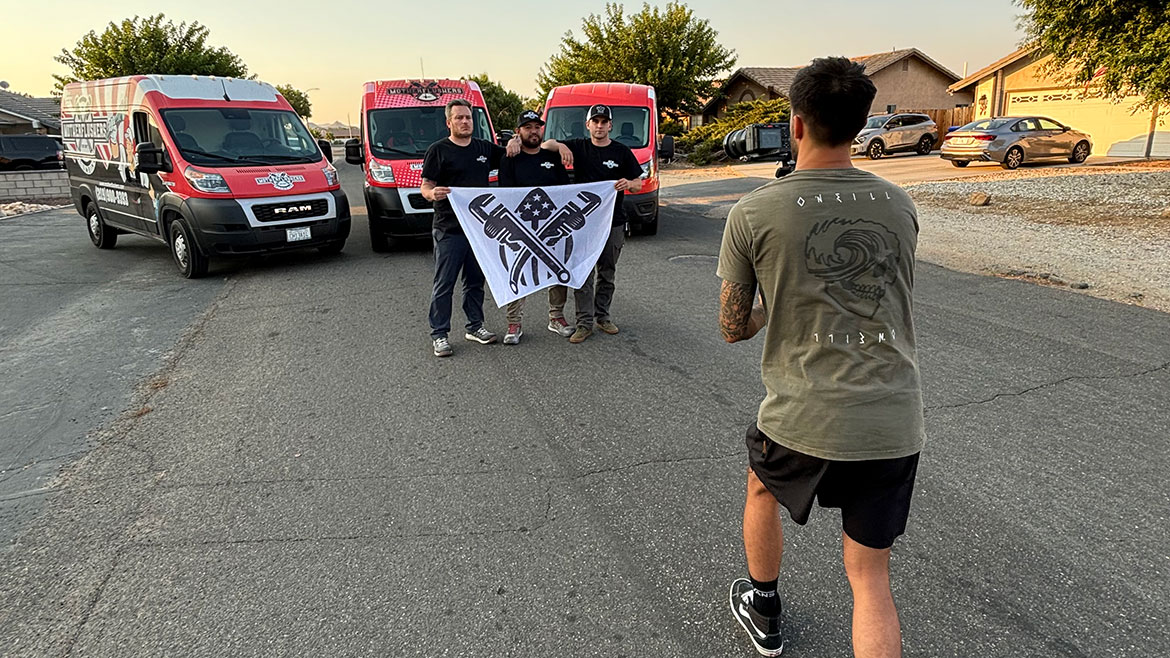 Behind-the-scenes filming an episode