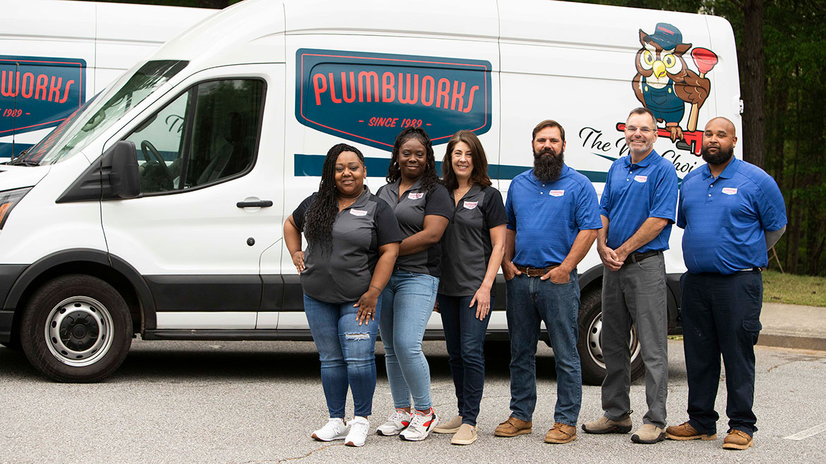 Plumb Works' office team.