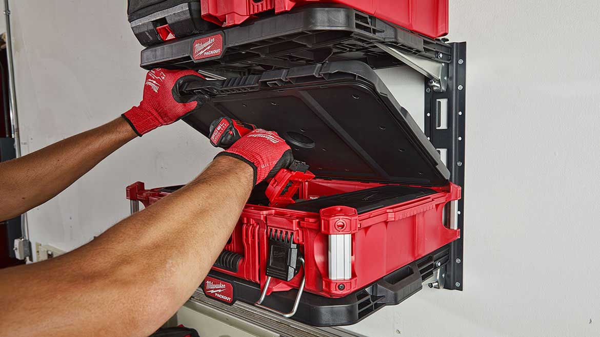  Rolling storage fits larger tools and can be used to transport other PACKOUT tool boxes, organizers, totes, and more from the vehicle to the jobsite.