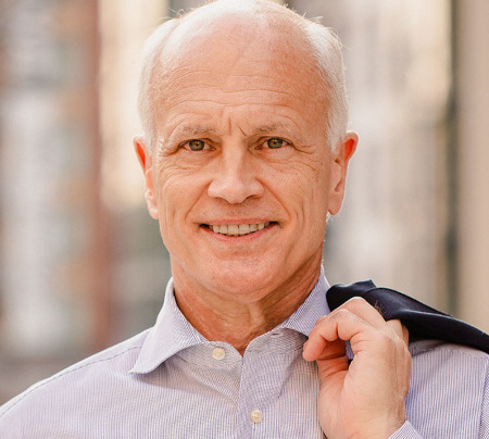 Mechanical Engineer of the Year, J. Michael Galway headshot jacket over shoulder.