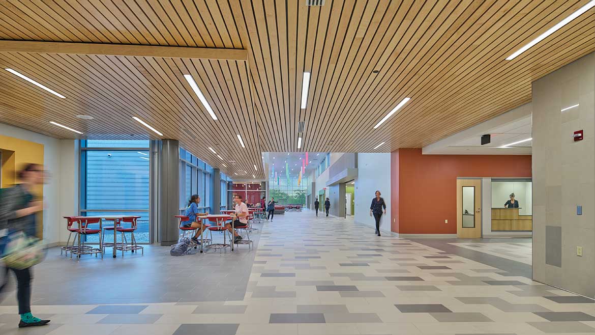 Edward Little High School hallway