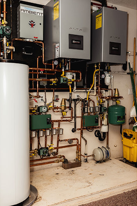 Outlaw Mechanical installed two Alta condensing boilers in addition to the Ambient heat pump.