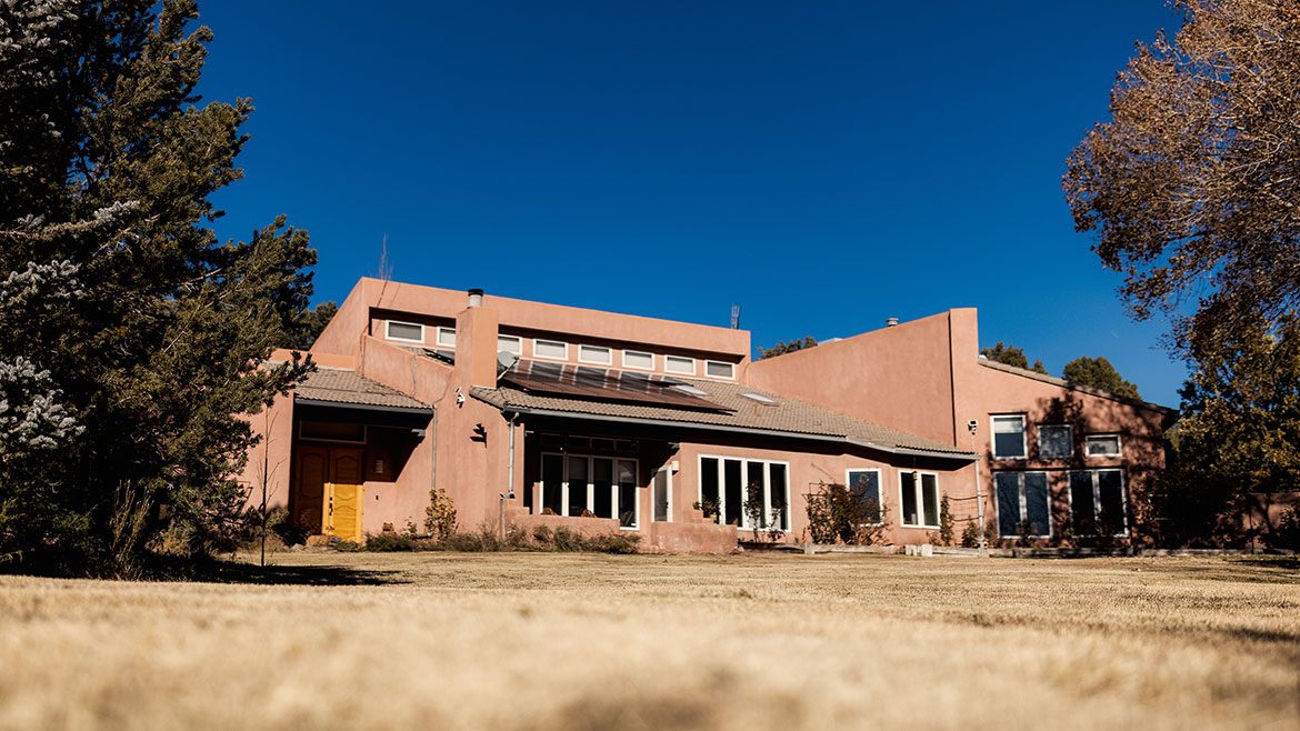Exterior of a passive solar home.