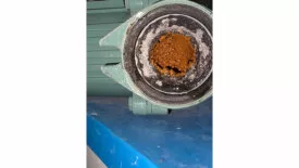 Buildup inside the iron pumps