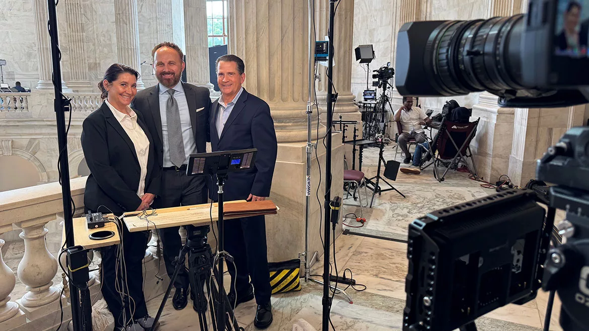  On the Senate Media Balcony with Dain Hansen of IAPMO and Barb Donaldson of PPI.