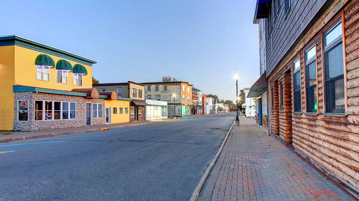 A street in Millinocket, a town in Penobscot County, Maine
