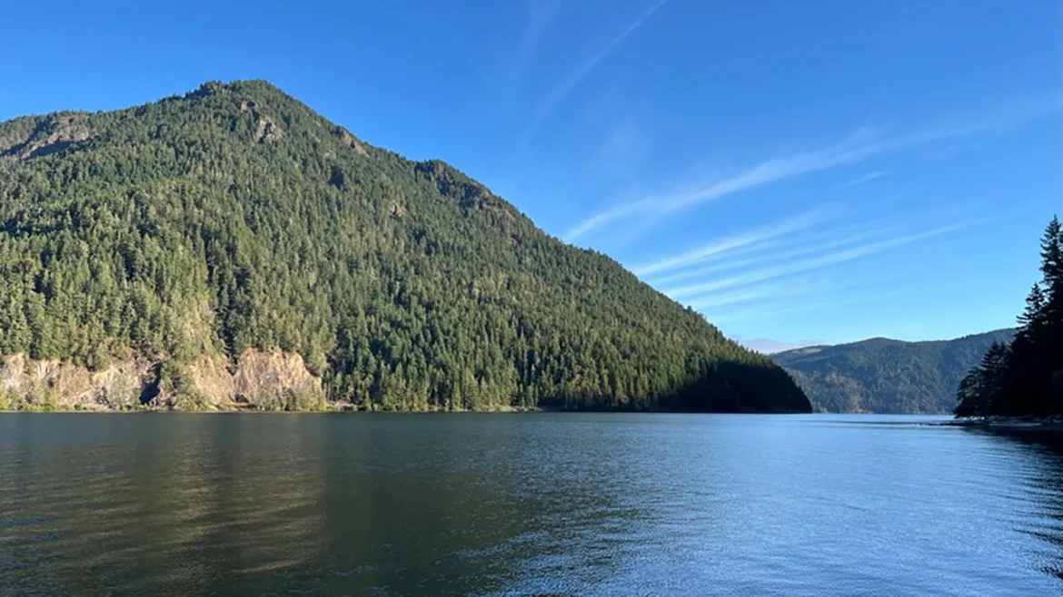 Lake Crescent, a glacially carved lake in Washington inside of Olympic National Park