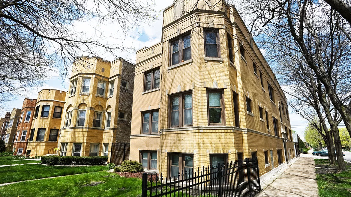 Chicago Vintage Apartment Buildings in Portage Park