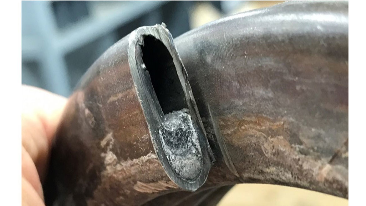 Magnetite buildup inside