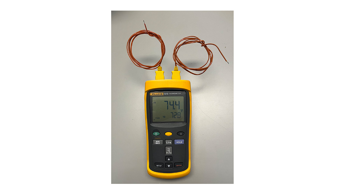 Figure 1: dual-channel thermocouple meter