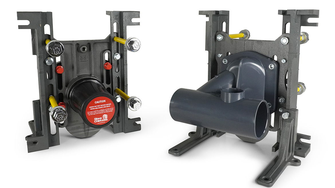 Sioux Chief introduced a water closet carrier featuring a PVC waste fitting.