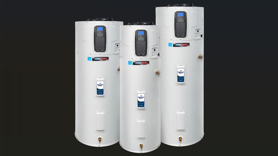 Bradford White AeroTherm Series G2 residential hybrid electric heat pump water heater.