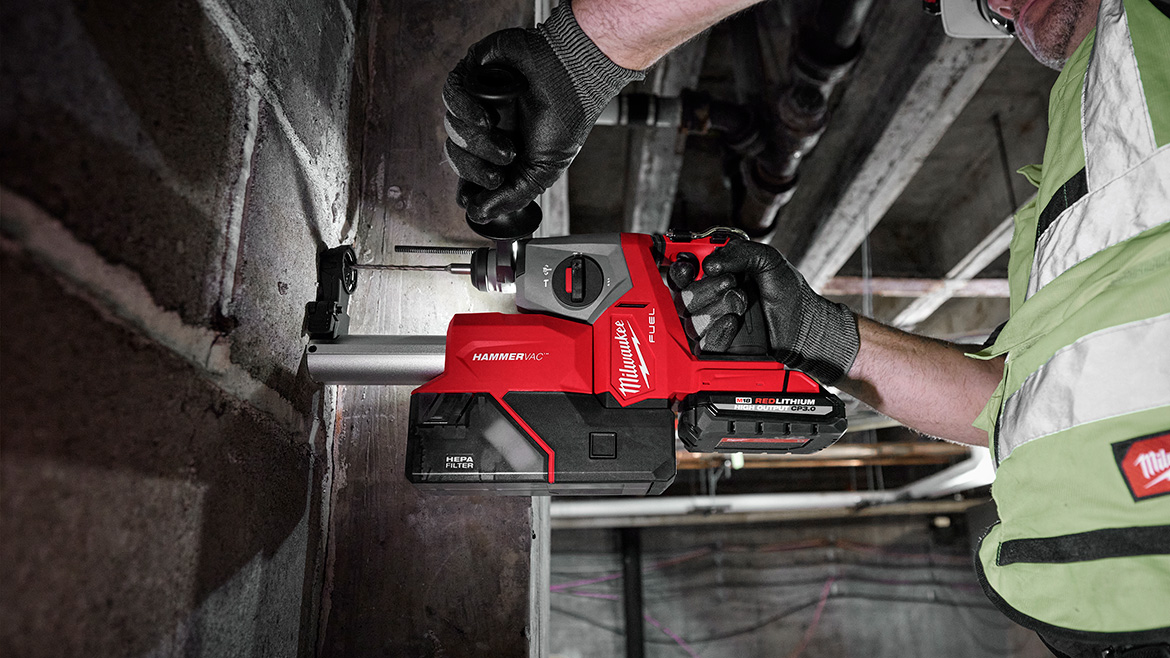 Milwaukee Tool's new M18 FUEL™ 5/8” SDS Plus Rotary Hammer.