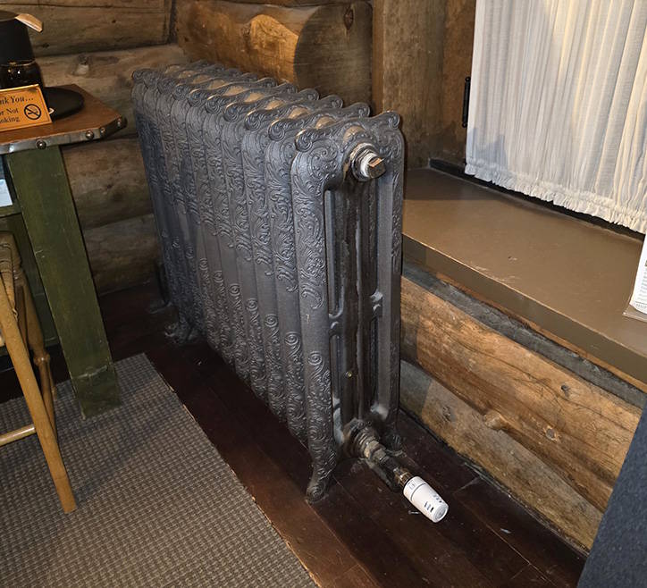 cast-iron radiator at the Old Faithful Inn