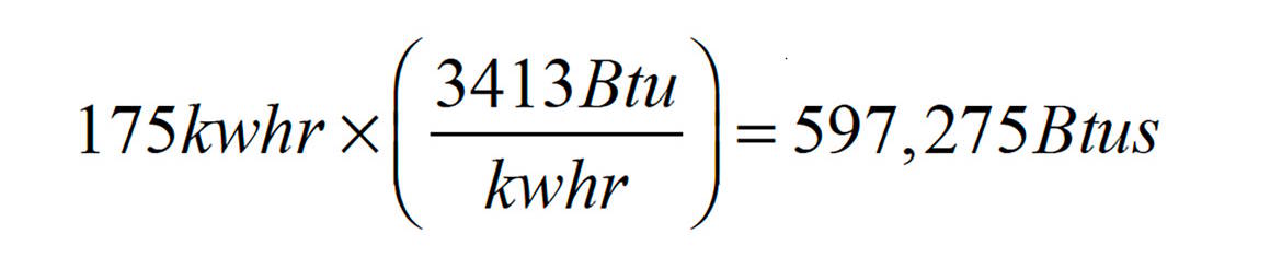 Formula 2 - conversion to BTUs