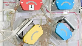 Dialysis equipment, Intravenous drip and electronic devices in the ICU as a concept of an integrated approach to treatment.