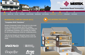 Mestekâ??s Residential Comfort Group (RCG) recently launched a new website.