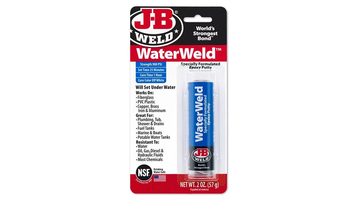 J-B Weld epoxy putties for wet repairs