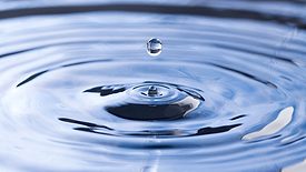 Simple Water Droplets into a Pool of Water