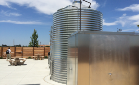 Above-ground storage tanks and a rainwater control station