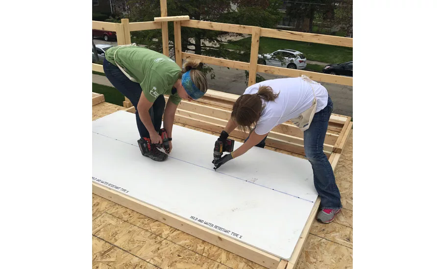 Bradley Corp. gathered volunteers to build this year’s designated Women Build house May 2-5.
